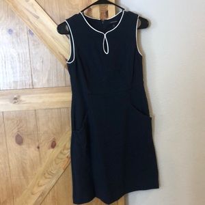 Lands’ End navy blue sleeveless dress